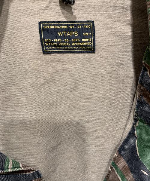 WTAPS（ダブルタップス）WTAPS (ダブルタップス) ミリタリーシャツ　2017 SNEAK COLLECTION グリーン×ブラック×ブラウン サイズ:SIZE 2の古着・服飾アイテム