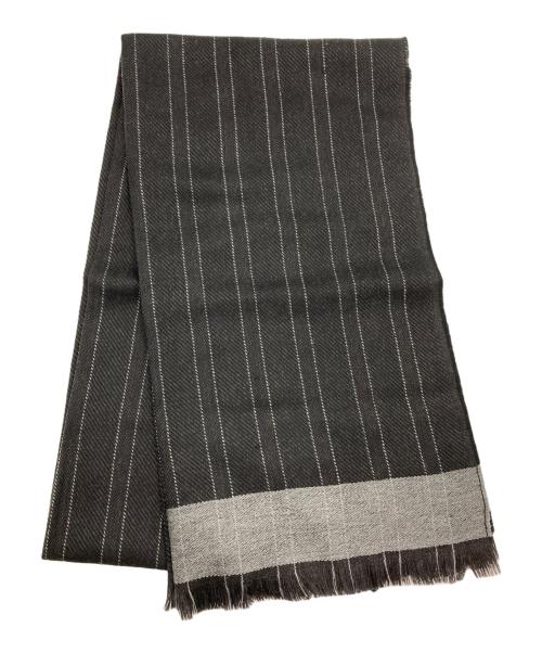 ERMENEGILDO ZEGNA（エルメネジルド・ゼニア）ERMENEGILDO ZEGNA (エルメネジルド・ゼニア) Ermenegildo Zegna　マフラー ブラックの古着・服飾アイテム