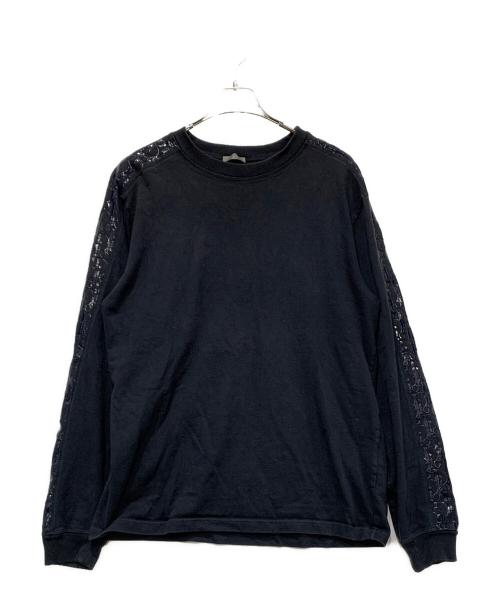 DIOR HOMME（ディオール オム）DIOR HOMME (ディオール オム) オブリークアームサイドラインコンパクトスウェットプルオーバー ブラック サイズ:SIZE XLの古着・服飾アイテム