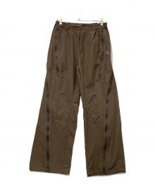 san san gear（サンサンギア）の古着「THIRD KITジップパンツ」｜ブラウン