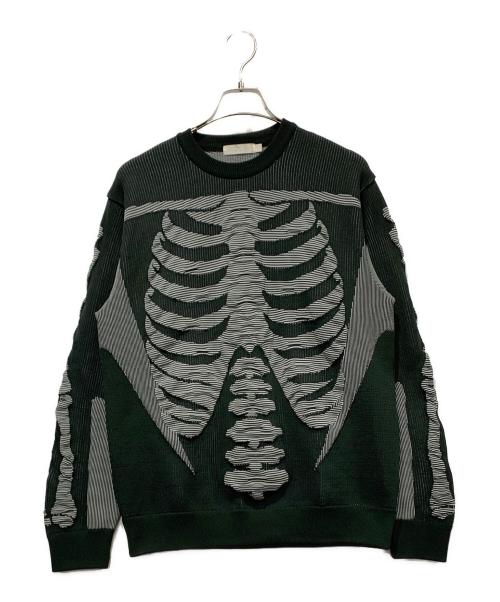 ROTOL（ロトル）ROTOL (ロトル) 3D SKELTON KNIT グリーン サイズ:SIZE 2の古着・服飾アイテム