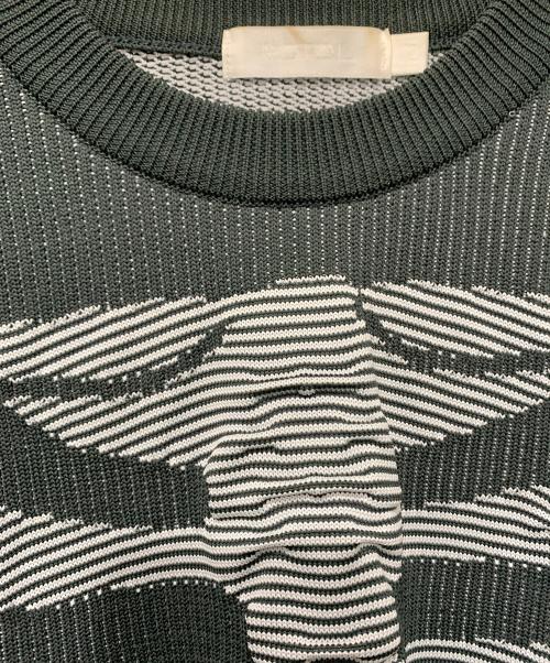 ROTOL（ロトル）ROTOL (ロトル) 3D SKELTON KNIT グリーン サイズ:SIZE 2の古着・服飾アイテム