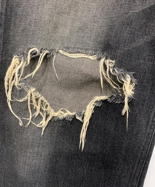 BEAMS（ビームス）BEAMS (ビームス) FUTURE ARCHIVE BUGGY CRUSH DENIM PANTS ブラック サイズ:SIZE Sの古着・服飾アイテム