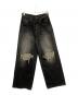 BEAMS（ビームス）の古着「FUTURE ARCHIVE BUGGY CRUSH DENIM PANTS」｜ブラック