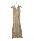 LAGUNA MOONラグナムーン）の古着「ニットレインボーワンピース」｜オレンジ