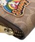 中古・古着 COACH (コーチ) PEANUTS (ピーナッツ) ロング ジップ アラウンド ウォレット・シグネチャー キャンバス・パッチ ブラウン：10000円