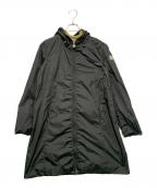 MONCLERモンクレール）の古着「ナイロンフーデットコート」｜ブラック×ベージュ