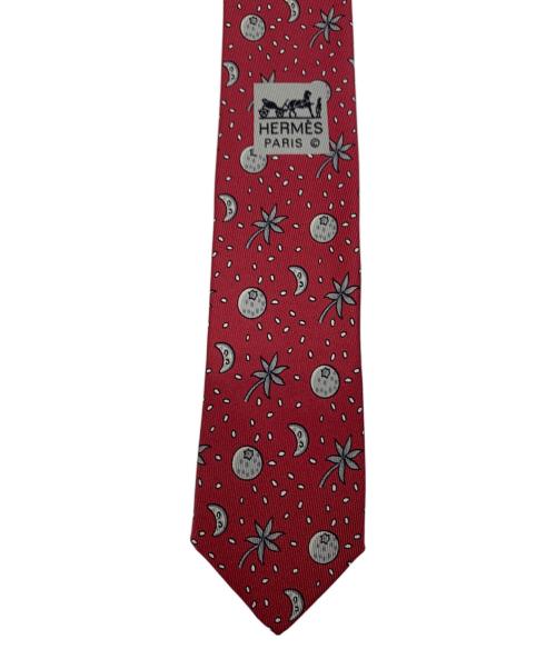 HERMES（エルメス）HERMES (エルメス) シルクネクタイ レッド サイズ:不明の古着・服飾アイテム