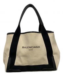 BALENCIAGA（バレンシアガ）の古着「Navy カバ スモール」｜ベージュ×ブラック