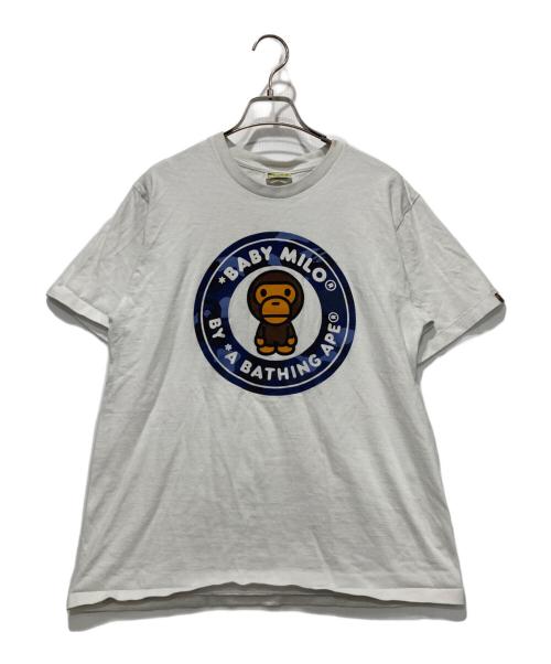 A BATHING APE（アベイシングエイプ）A BATHING APE (アベイシングエイプ) Camo Milo Busy Works Tee ホワイト サイズ:Ｍの古着・服飾アイテム