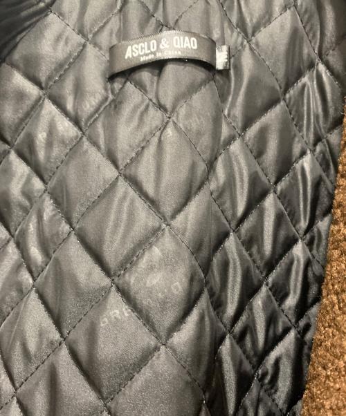 ASCLO&QIAO（エジュクロ＆チャオ）ASCLO&QIAO (エジュクロ＆チャオ) ジャケット ブラック×ブラウン サイズ:Mの古着・服飾アイテム