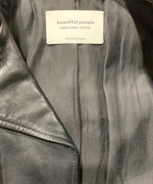 beautiful people（ビューティフルピープル）beautiful people (ビューティフルピープル) ライダースジャケット ブラック サイズ:120cmの古着・服飾アイテム