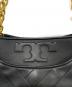 中古・古着 TORY BURCH (トリーバーチ) チェーンショルダーバッグ ブラック：15000円