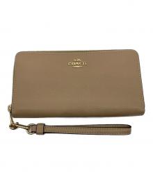 COACH（コーチ）の古着「ロング ジップ アラウンド ウォレット」｜ベージュ