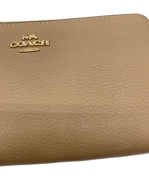 COACH（コーチ）COACH (コーチ) ロング ジップ アラウンド ウォレット ベージュの古着・服飾アイテム
