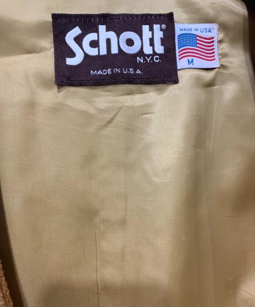Schott（ショット）Schott (ショット) レザーベスト ブラウン サイズ:SIZE Mの古着・服飾アイテム