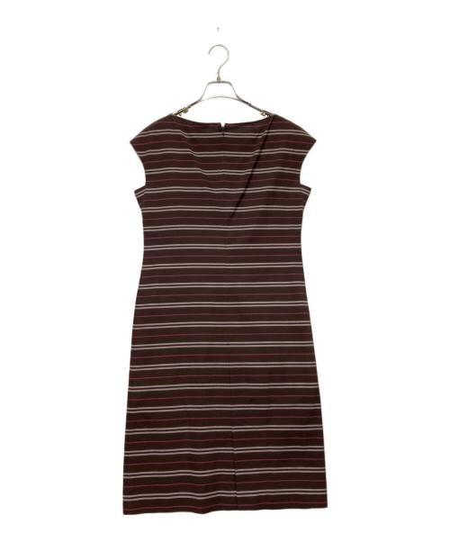 BURBERRY（バーバリー）BURBERRY (バーバリー) ノースリーブワンピース ブラウン サイズ:４０の古着・服飾アイテム