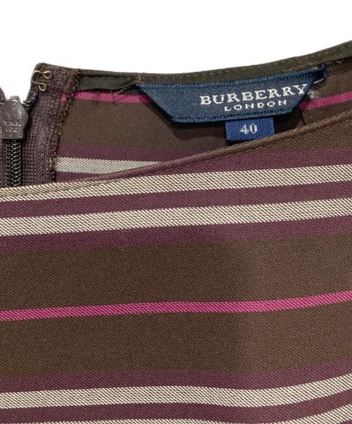 BURBERRY（バーバリー）BURBERRY (バーバリー) ノースリーブワンピース ブラウン サイズ:４０の古着・服飾アイテム