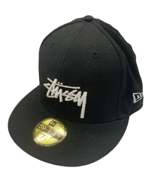 New Era（ニューエラ）New Era (ニューエラ) stussy (ステューシー) キャップ ブラック サイズ:SIZE 7 1/2の古着・服飾アイテム