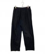 HUISハウス）の古着「ウェザークロスワイドパンツ」｜ブラック