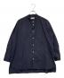 HUIS（ハウス）の古着「オーガニックコットンバンドカラーオーバーシャツ」｜ネイビー