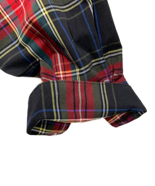 BROOKS BROTHERS（ブルックスブラザーズ）BROOKS BROTHERS (ブルックスブラザーズ) 長袖ワンピース レッド×ブラック サイズ:SIZE 6の古着・服飾アイテム