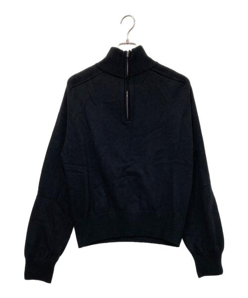 Vuja De（ヴジャデ）Vuja De (ヴジャデ) FRANK STRUCTURED HAIF-ZIP KNIT SWEATER ブラック サイズ:SIZE Lの古着・服飾アイテム