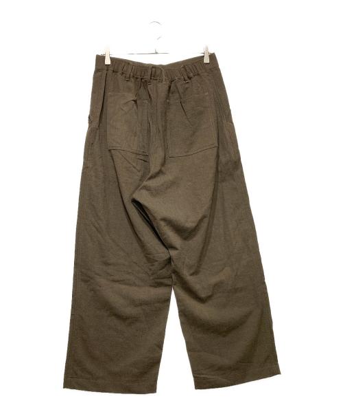 SIMPLY COMPLICATED（シンプリーコンプリケイティド）SIMPLY COMPLICATED (シンプリーコンプリケイティド) UNEVEN WOOL LOOSE TROUSERS ブラウン サイズ:SIZE 2の古着・服飾アイテム