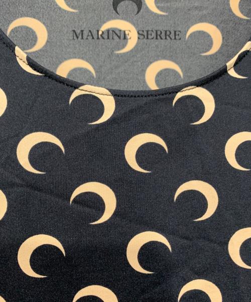 MARINE SERRE（マリーンセル）MARINE SERRE (マリーンセル) ロングスリーブカットソー ブラック×ベージュ サイズ:SIZE Lの古着・服飾アイテム