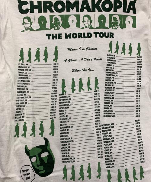 Tyler The Creator（タイラーザクリエイター）TYLER THE CREATOR (タイラーザクリエイター) ツアー限定オフィシャルTシャツ ホワイト サイズ:SIZE Mの古着・服飾アイテム