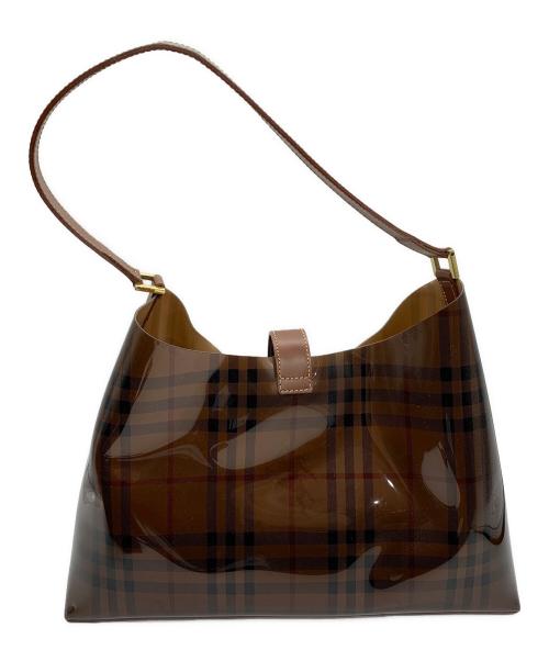BURBERRY（バーバリー）BURBERRY (バーバリー) クリアトートバッグ ブラウンの古着・服飾アイテム