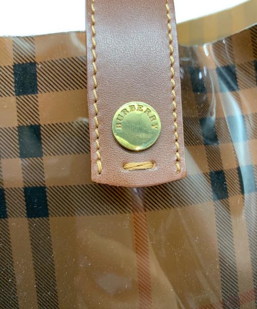 BURBERRY（バーバリー）BURBERRY (バーバリー) クリアトートバッグ ブラウンの古着・服飾アイテム
