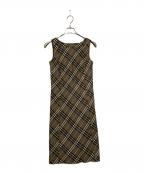 BURBERRY BLUE LABELバーバリー ブルー レーベル）の古着「ノースリーブワンピース」｜ブラウン