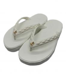 JIMMY CHOO（ジミーチュウ）の古着「diamond flip flop」｜ホワイト