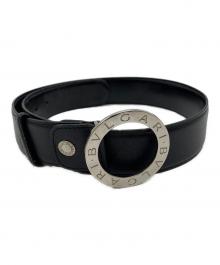 BVLGARI（ブルガリ）の古着「サークルロゴ　ベルト」｜ブラック