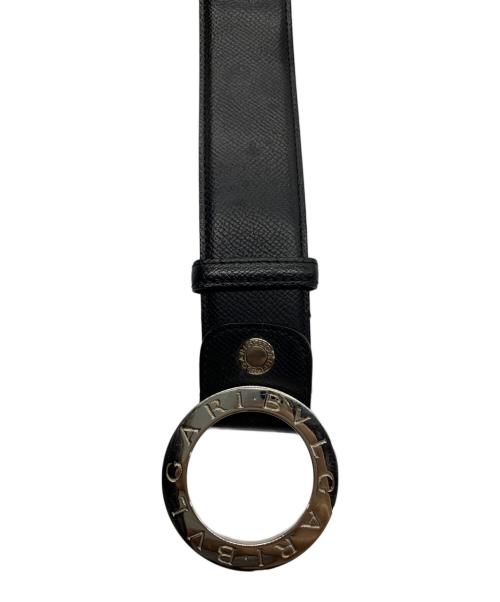 BVLGARI（ブルガリ）BVLGARI (ブルガリ) サークルロゴ　ベルト ブラックの古着・服飾アイテム