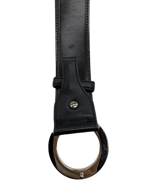BVLGARI（ブルガリ）BVLGARI (ブルガリ) サークルロゴ　ベルト ブラックの古着・服飾アイテム
