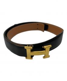 HERMES（エルメス）の古着「ベルト　Hバックル A-L」｜ブラック