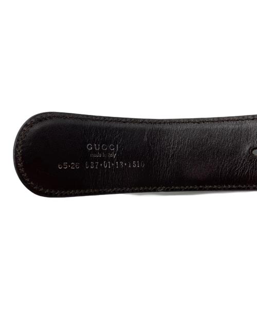 GUCCI（グッチ）GUCCI (グッチ) インターロッキング　ベルト ダークブラウンの古着・服飾アイテム