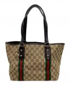 GUCCIグッチ）の古着「キャンバストートバッグ」｜ブラウン