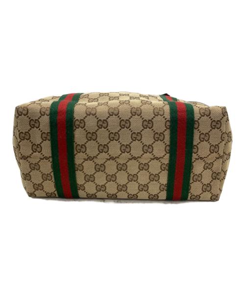 GUCCI（グッチ）GUCCI (グッチ) キャンバストートバッグ ブラウンの古着・服飾アイテム