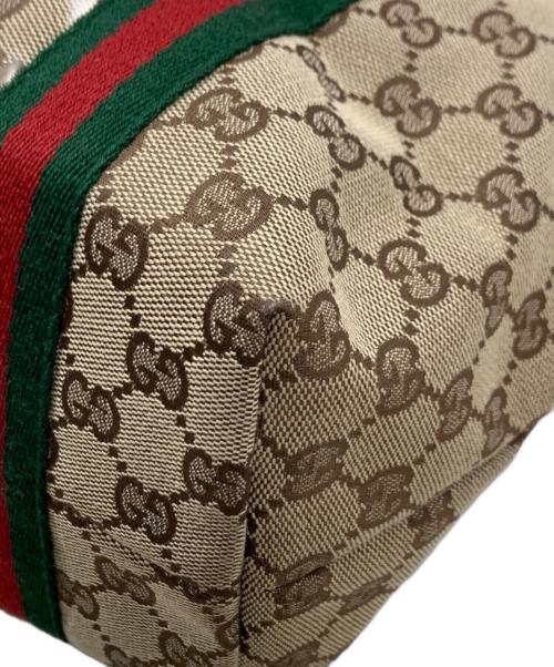 GUCCI（グッチ）GUCCI (グッチ) キャンバストートバッグ ブラウンの古着・服飾アイテム