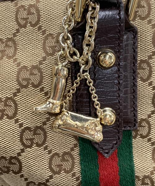 GUCCI（グッチ）GUCCI (グッチ) キャンバストートバッグ ブラウンの古着・服飾アイテム