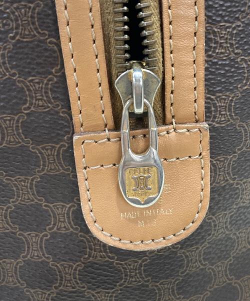 CELINE（セリーヌ）CELINE (セリーヌ) マカダム　ミニボストンバッグ ブラウンの古着・服飾アイテム
