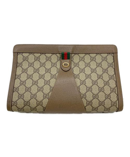 GUCCI（グッチ）GUCCI (グッチ) クラッチバッグ ブラウンの古着・服飾アイテム