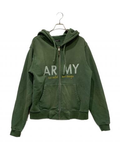 中古・古着通販】MLVINCE (メルヴィンス) ARMY ラインストーン ジップ 