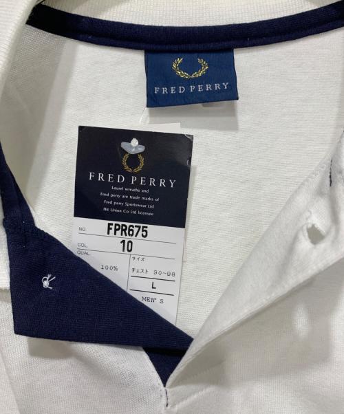 FRED PERRY（フレッドペリー）FRED PERRY (フレッドペリー) ポロシャツ ホワイト サイズ:SIZE L 未使用品の古着・服飾アイテム