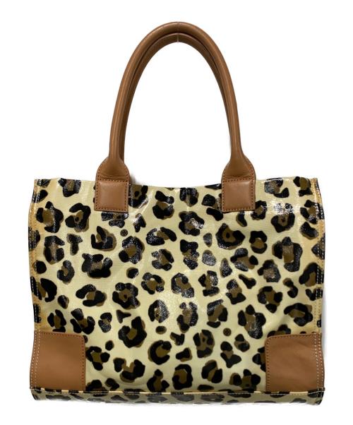 TORY BURCH（トリーバーチ）TORY BURCH (トリーバーチ) トートバッグ ベージュ×アイボリー×ブラックの古着・服飾アイテム