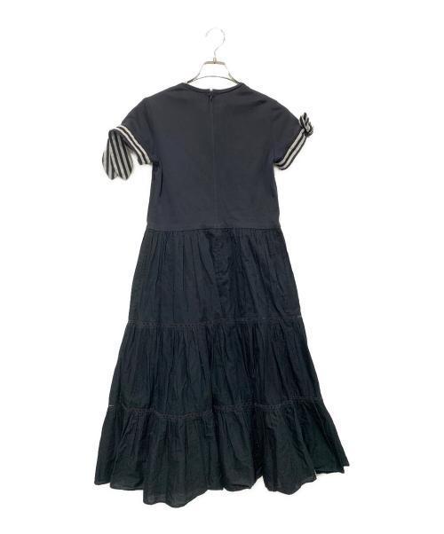 BORDERS at BALCONY（ボーダーズアットバルコニー）BORDERS at BALCONY (ボーダーズアットバルコニー) 半袖ワンピース ネイビー サイズ:SIZE 36の古着・服飾アイテム