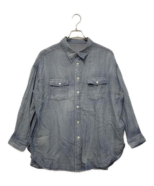 BEARDSLEY（ビアズリー）BEARDSLEY (ビアズリー) 長袖シャツ ブルー サイズ:Freeの古着・服飾アイテム